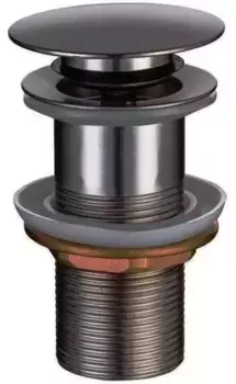Донный клапан для раковины «Allen Brau» Priority Round 1 1/4 с механизмом Клик-Клак графит брашированный