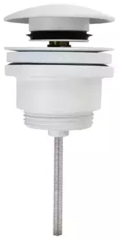 Донный клапан для раковины «Azario» AZ-105-WHI с механизмом Клик-Клак белый