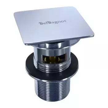 Донный клапан для раковины «Belbagno» B-PCU-07-CRM с механизмом Клик-Клак хром