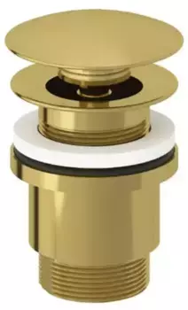Донный клапан для раковины «Kludi» 10426N0-00 с механизмом Клик-Клак брашированное золото