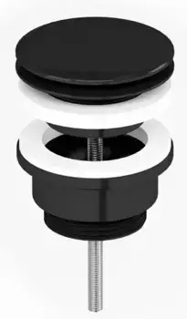 Донный клапан для раковины «Paini» 53YO945ETSR с механизмом Клик-Клак чёрный