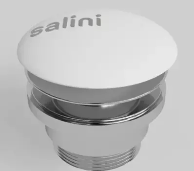 Донный клапан для раковины «Salini» D 604 16622WG белый глянец