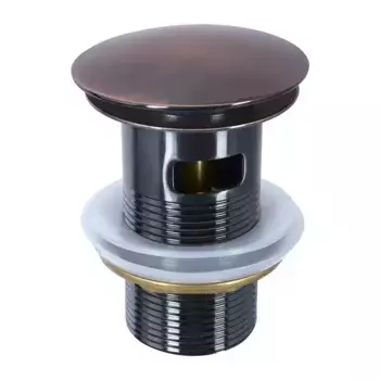 Донный клапан для раковины «Terma» 10110 с механизмом Клик-Клак красная бронза