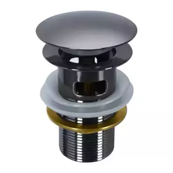 Донный клапан для раковины «Terma» 10111 с механизмом Клик-Клак чёрная жемчужина