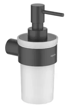 Дозатор для мыла «Акватек» Лира AQ4405MB на стену чёрный матовый