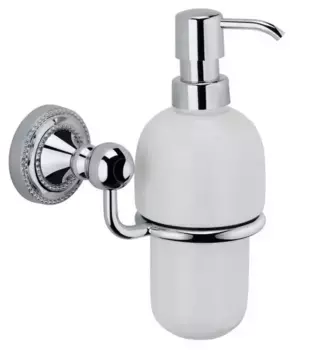 Дозатор для мыла «Fixsen» Style FX-41112 на стену хром/белый