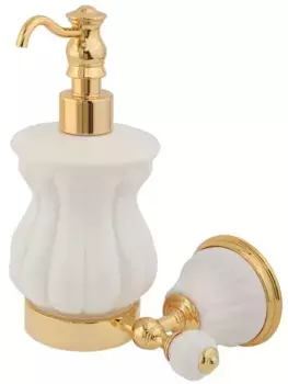 Дозатор для мыла «Migliore» Olivia 17453 на стену золото/белый