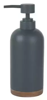 Дозатор для мыла «WasserKRAFT» Lopau K-3399 на стол тёмно-серый/тёмное дерево