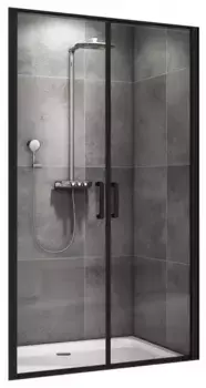 Душевая дверь «Abber» Sonnenstrand AG04100BC 100/195 прозрачная/чёрная