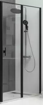 Душевая дверь «Allen Brau» Priority 140/200 прозрачная/чёрная универсальная