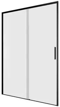 Душевая дверь «Aquanet» Pleasure Evo AE65-N130-BT 130/190 прозрачная/чёрная универсальная