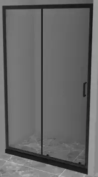 Душевая дверь «Belbagno» UNO-195-BF-1-110-C-NERO 110/195 прозрачная/чёрная