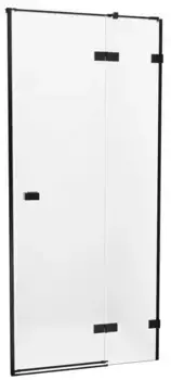 Душевая дверь «New Trendy» Avexa Black 140/200 прозрачная/чёрная матовая правая