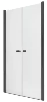 Душевая дверь «New Trendy» New Soleo Black 100/195 прозрачная/чёрная матовая