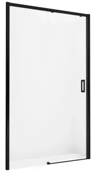 Душевая дверь «New Trendy» Prime Black 120/200 прозрачная/чёрная матовая левая