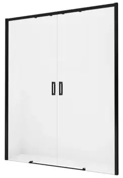 Душевая дверь «New Trendy» Prime Black 150/200 прозрачная/чёрная матовая