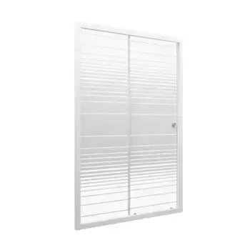 Душевая дверь «Triton» Слайд 100/185 полосы/белая универсальная