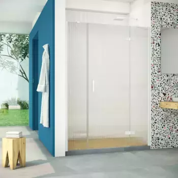 Душевая дверь «Vegas Glass» AFP-F Retta 130/199,5 Moru/белая правая