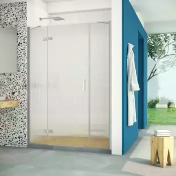 Душевая дверь «Vegas Glass» AFP-F Retta 140/199,5 Moru/матовый хром левая