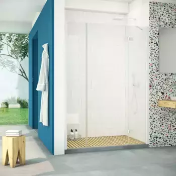 Душевая дверь «Vegas Glass» AFP-F Retta 160/199,5 Crystalvision/белая правая