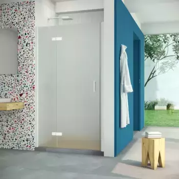 Душевая дверь «Vegas Glass» AFP Retta 110/199,5 сатин/белая левая