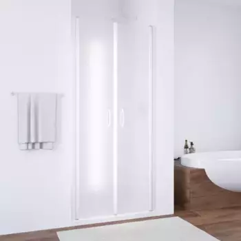 Душевая дверь «Vegas Glass» E2P 90/189 сатин/белая универсальная