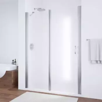 Душевая дверь «Vegas Glass» EP-F-1 115/189 сатин/глянцевый хром левая