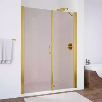 Душевая дверь «Vegas Glass» EP-F-2 105/189 бронза/глянцевое золото левая