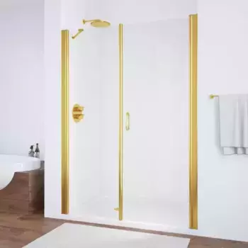 Душевая дверь «Vegas Glass» EP-F-2 110/189 прозрачная/глянцевое золото правая