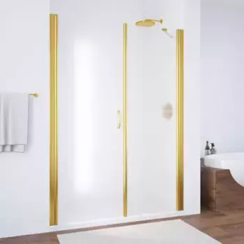 Душевая дверь «Vegas Glass» EP-F-2 105/189 сатин/глянцевое золото левая