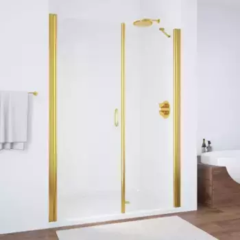 Душевая дверь «Vegas Glass» EP-F-2 110/189 Crystalvision/глянцевое золото левая