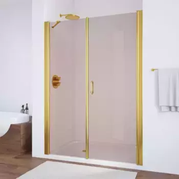 Душевая дверь «Vegas Glass» EP-F-2 185/189 бронза/глянцевое золото правая