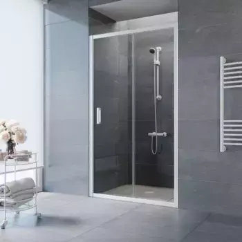 Душевая дверь «Vegas Glass» ZP Novo 150/190 Crystalvision/белая универсальная