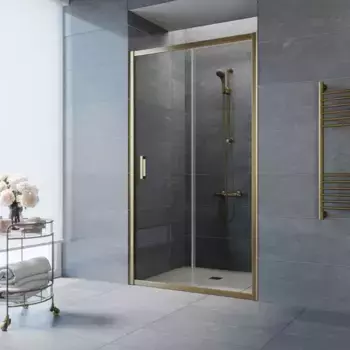 Душевая дверь «Vegas Glass» ZP Tur Novo 160/200 прозрачная/бронза универсальная