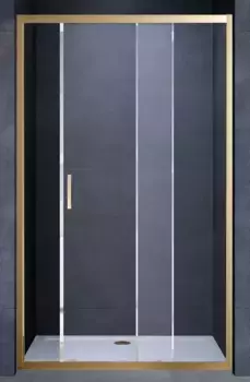 Душевая дверь «Vincea» Alpha VDS-3AL110CLG 110/190 прозрачная/брашированное золото