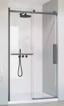 Душевая дверь «Vincea» Como Soft VDS-1CS130CLGM 130/195 прозрачная/вороненая сталь