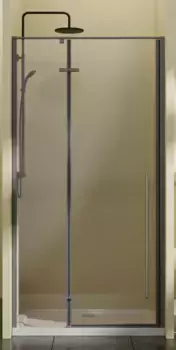 Душевая дверь «Vincea» Slim-N VDPH-5SN900CLGM 90/195 прозрачная/вороненая сталь