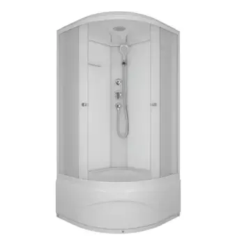 Душевая кабина «Albert&Bayer» Advance 10010045WM-1.2 высокий поддон матовая/белая 100/100/218