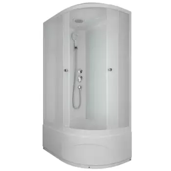 Душевая кабина «Albert&Bayer» Advance L1208045WM-1.2 высокий поддон матовая/белая левая 120/80/218