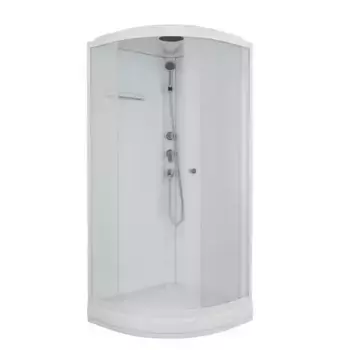 Душевая кабина «Albert&Bayer» Classic 909015WM-1.2 низкий поддон матовая/белая 90/90/218