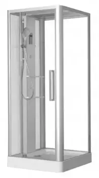 Душевая кабина «Am.Pm» Awe W15C-804-090MTE 90/90 низкий поддон прозрачная/матовая с баней с гидромассажем с электрикой левая, правая, универсальная