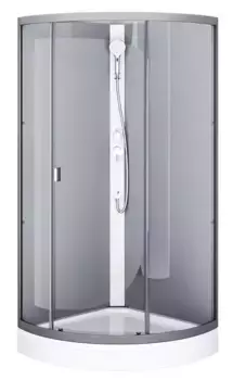Душевая кабина «Am.Pm» X-Joy W88C-301-090GG 90/90 низкий поддон тонированная/чёрная без крыши универсальная
