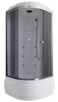 Душевая кабина «Arcus» AS-113G 100/100 высокий поддон тонированная/белая с гидромассажем