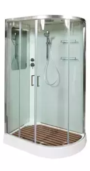 Душевая кабина «AvaCan» A102L 120/80 низкий поддон прозрачная/белая левая