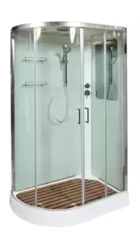 Душевая кабина «AvaCan» A102R 120/80 низкий поддон прозрачная/белая правая