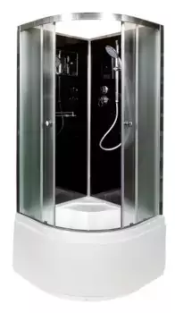 Душевая кабина «AvaCan» B10 100/100 высокий поддон матовая/чёрная без крыши