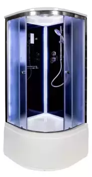 Душевая кабина «AvaCan» B10 LED 100/100 высокий поддон матовая/чёрная с электрикой