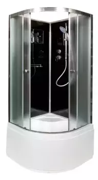 Душевая кабина «AvaCan» B90 90/90 высокий поддон матовая/чёрная без крыши
