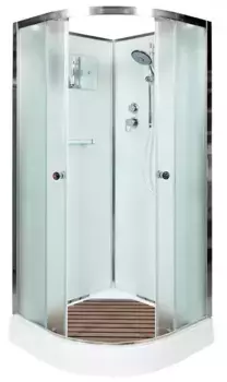 Душевая кабина «AvaCan» D09 90/90 низкий поддон матовая/хром без крыши