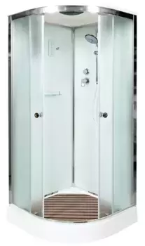 Душевая кабина «AvaCan» D09S 90/90 низкий поддон матовая/хром с электрикой